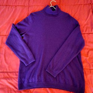 100 percent cashmere L.L. Bean purple T-neck XL